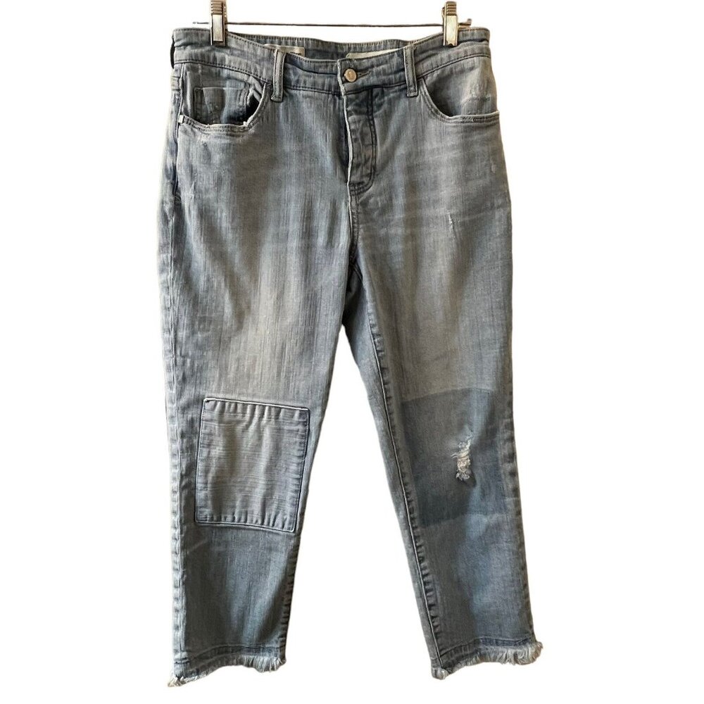 Anthropologie Pilcro and the Letterpress Jeans Womens 29 Blue Fit Hyphen Fringe - Picture 4 of 14